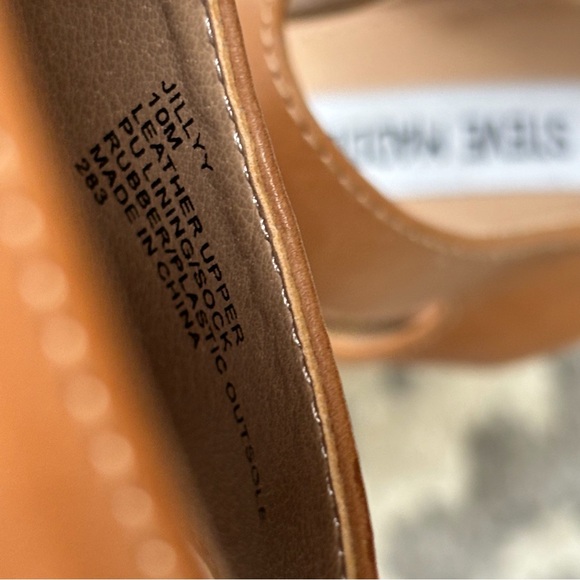 Steve Madden “Jillyy” Tan Leather Platform Peep Toe Heels NWOB Gorgeous! - Picture 2 of 16